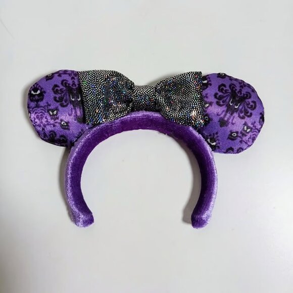 Custom Made Disney Haunted Mansion Wallpaper Minnie Ears that Fit Labubu - Picture 2 of 4